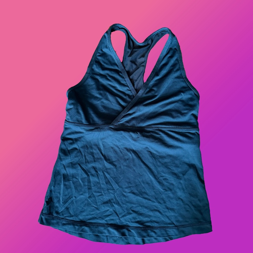 Black Lululemon Cross Chest Tank Top